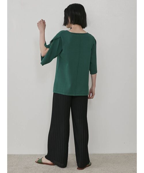 COTORICA(コトリカ)の「スリットスリーブウォッシャブルニット(ニット/セーター・レディース・ブラック/ベージュ/グリーン・FREE)」の7枚目の写真