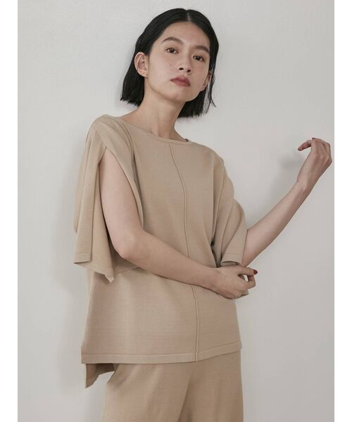 COTORICA(コトリカ)の「スリットスリーブウォッシャブルニット(ニット/セーター・レディース・ブラック/ベージュ/グリーン・FREE)」の18枚目の写真