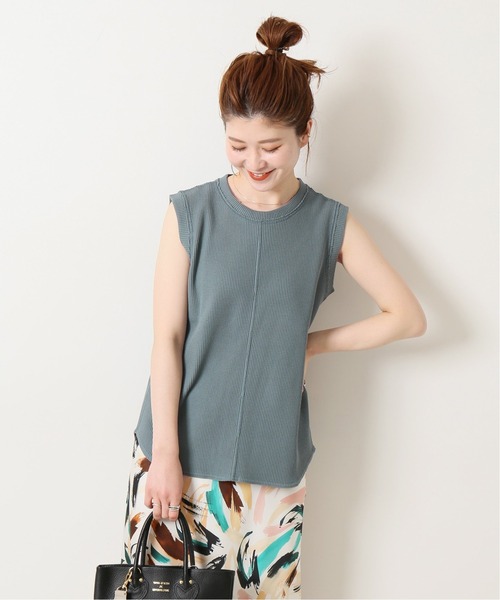 Spick & Span（スピックアンドスパン）の「ワッフルジャージートップス（Tシャツ/カットソー・レディース・ホワイト/モカ/ブルー系その他・FREE）」の3枚目の写真