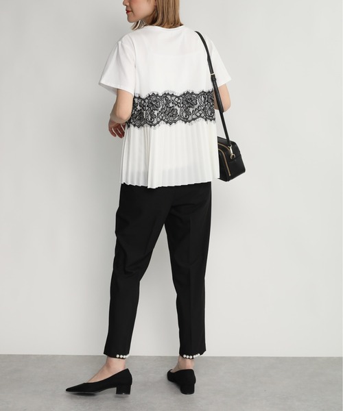 PICCIN（ピッチン）の「レースプリーツ切替えプルオーバー（Tシャツ/カットソー・レディース・オフホワイト/ブラック・M/L）」の17枚目の写真