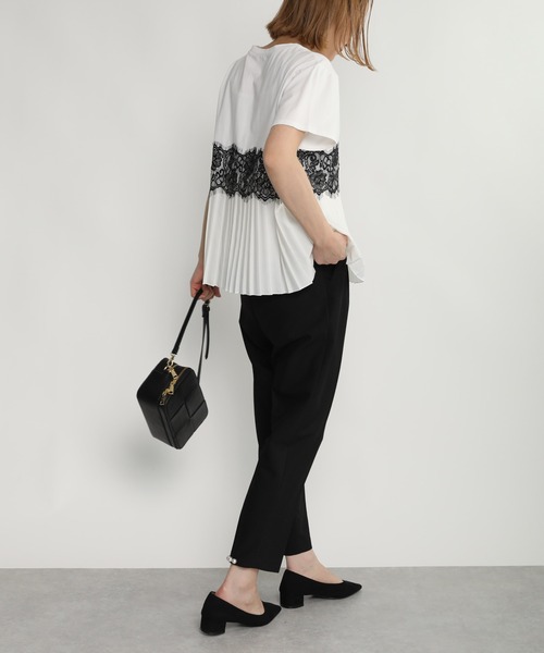 PICCIN（ピッチン）の「レースプリーツ切替えプルオーバー（Tシャツ/カットソー・レディース・オフホワイト/ブラック・M/L）」の18枚目の写真
