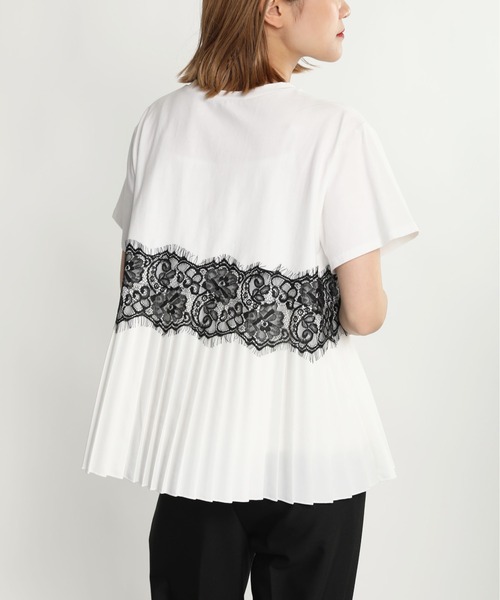 PICCIN（ピッチン）の「レースプリーツ切替えプルオーバー（Tシャツ/カットソー・レディース・オフホワイト/ブラック・M/L）」の14枚目の写真