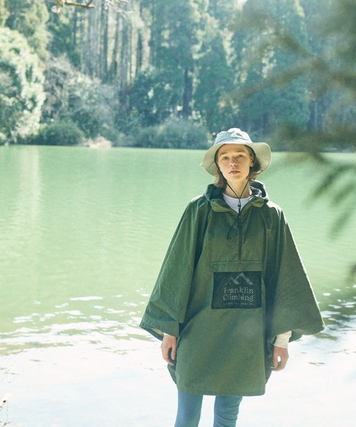 Franklin Climbing（フランクリンクライミング）の「【GO OUT 7月号掲載】【Franklin Climbing】リバーポンチョ（レインコート/ポンチョ・メンズ・ブラック/オリーブ・M/XL/L）」の4枚目の写真