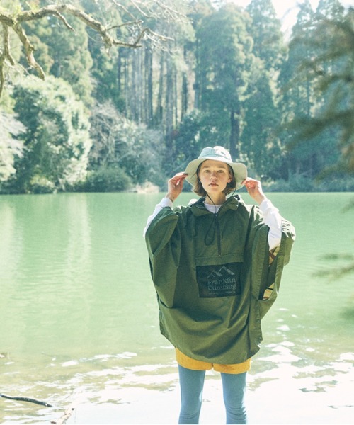 Franklin Climbing（フランクリンクライミング）の「【GO OUT 7月号掲載】【Franklin Climbing】リバーポンチョ（レインコート/ポンチョ・メンズ・ブラック/オリーブ・M/XL/L）」の5枚目の写真