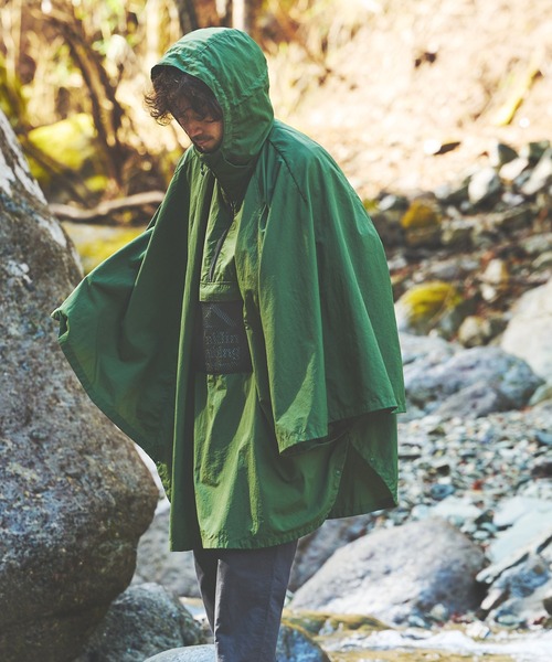 Franklin Climbing（フランクリンクライミング）の「【GO OUT 7月号掲載】【Franklin Climbing】リバーポンチョ（レインコート/ポンチョ・メンズ・ブラック/オリーブ・M/XL/L）」の7枚目の写真