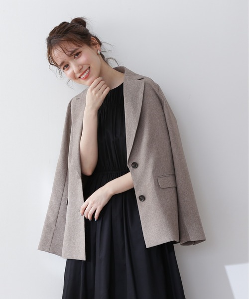 N.（N. Natural Beauty Basic）（エヌエヌナチュラルビューティーベーシック）の「ドライタッチシングルジャケット（その他アウター・レディース・ベージュ/ブラウン・MEDIUM）」の2枚目の写真