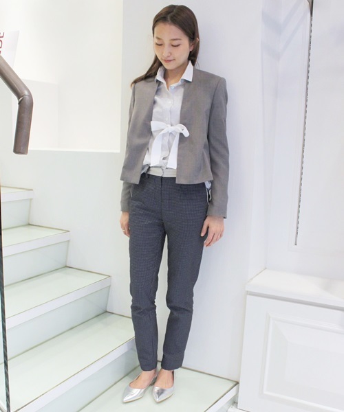 EDIT. FOR LULU（エディットフォールル）の「◆EQUIPAGE ドットジャガードテーパードパンツ（その他パンツ・レディース・ネイビー・SMALL/MEDIUM/X-SMALL）」の12枚目の写真