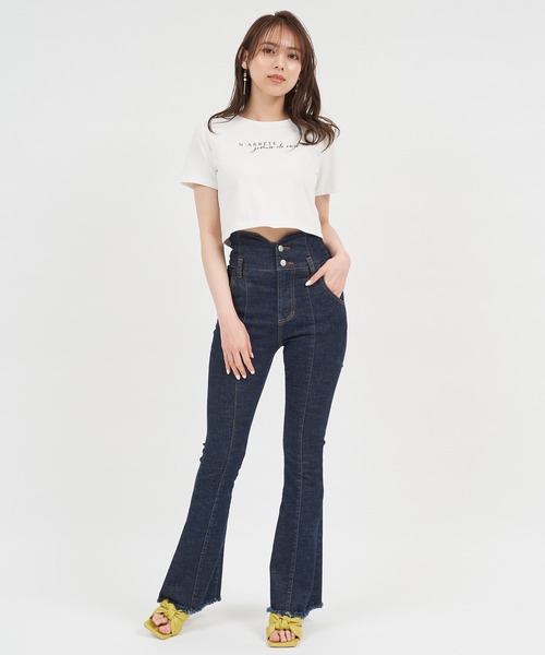 ROYAL PARTY(ロイヤルパーティー)の「刺繍Tシャツ(Tシャツ/カットソー・レディース・ブラック/パープル/オフホワイト・FREE)」の10枚目の写真