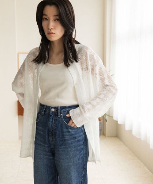 LOWRYS FARM（ローリーズファーム）の「チドリレースシャツ　279578（シャツ/ブラウス・レディース・ブラック/ブラウン/オフホワイト・FREE）」の2枚目の写真