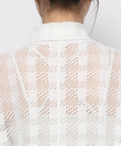 LOWRYS FARM（ローリーズファーム）の「チドリレースシャツ　279578（シャツ/ブラウス・レディース・ブラック/ブラウン/オフホワイト・FREE）」の11枚目の写真