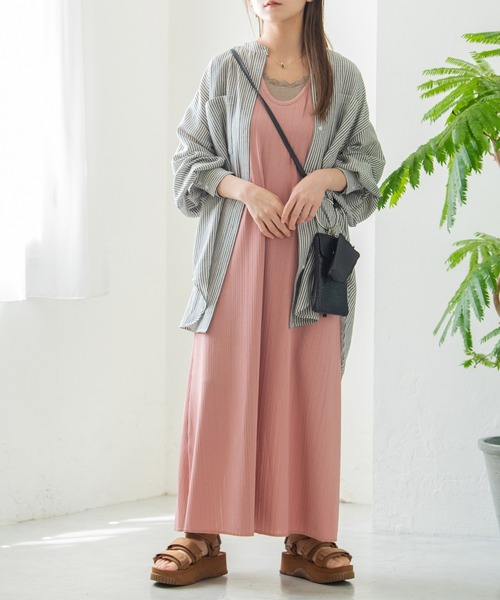 Crisp（クリスプ）の「ストライプルーズシャツ（シャツ/ブラウス・レディース・ブラック/ピンク/ブルー・FREE）」の8枚目の写真