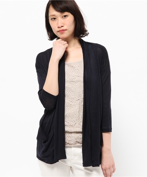 OUTLET（アウトレット）の「【Discoat Petit】テンセルトッパーカーディガン（Tシャツ/カットソー・レディース・グレー/グリーン/ネイビー・FREE）」の3枚目の写真