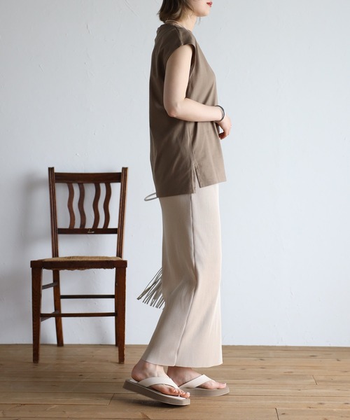 Bonjour Sagan（ボンジュールサガン）の「プリーツタイトスカート（スカート・レディース・ブラック/ライトベージュ/カーキ系/ダークグリーン/マスタード/テラコッタ・FREE）」の20枚目の写真