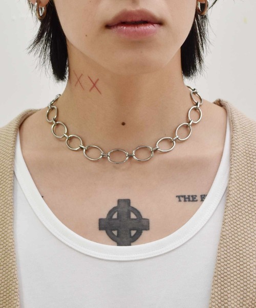 LHME（エルエイチエムイー）の「【WEB限定】”Gleam”オーバルチャンキーチェーンネックレス/サージカルステンレス（金属アレルギー対応）【LHME / エルエイチエムイー】（ネックレス・レディース・シルバー/ゴールド・43cm）」の14枚目の写真