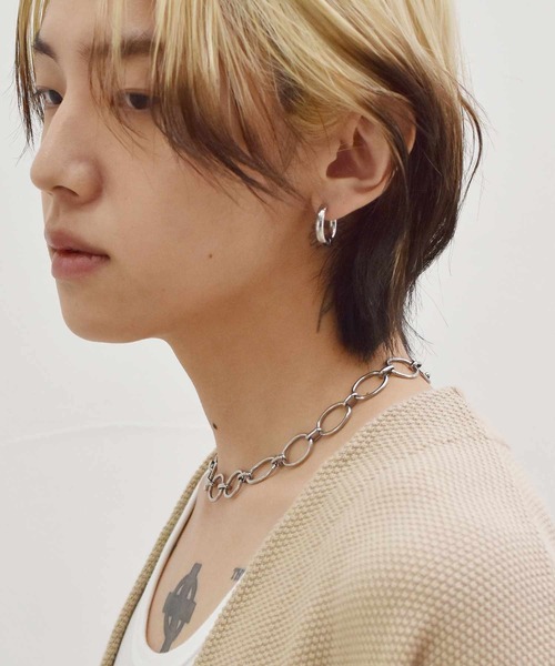 LHME（エルエイチエムイー）の「【WEB限定】”Gleam”オーバルチャンキーチェーンネックレス/サージカルステンレス（金属アレルギー対応）【LHME / エルエイチエムイー】（ネックレス・レディース・シルバー/ゴールド・43cm）」の13枚目の写真