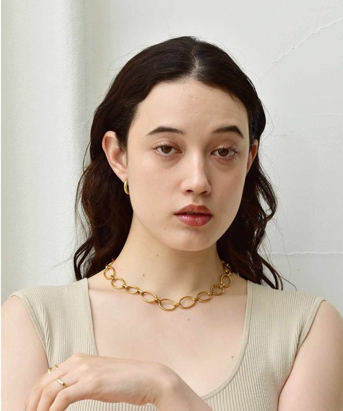 LHME（エルエイチエムイー）の「【WEB限定】”Gleam”オーバルチャンキーチェーンネックレス/サージカルステンレス（金属アレルギー対応）【LHME / エルエイチエムイー】（ネックレス・レディース・シルバー/ゴールド・43cm）」の20枚目の写真