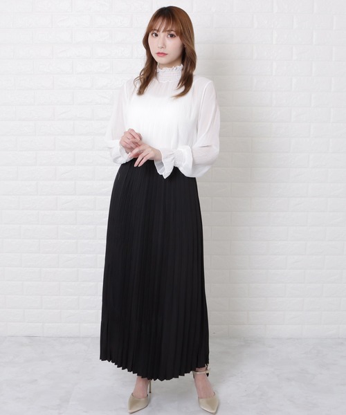 Lace Ladies（レースレディース）の「マジョリカプリーツハイネックブラウス（シャツ/ブラウス・レディース・ホワイト/ブラック/アイボリー・FREE）」の8枚目の写真