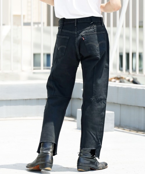 THRIFTY LOOK(スリフティールック)の「THRIFTY LOOK/スリフティルック LEVIS ”REMAKE”PANTS リメイクデニムパンツ(デニムパンツ・メンズ・ブラック系その他3/グレー系その他2/ネイビー系1/ブラック系その他2/グレー系その他/ブルー系その他2/ブルー系その他/ネイビー系/グレー系その他3/ブラック系その他・FREE)」の12枚目の写真