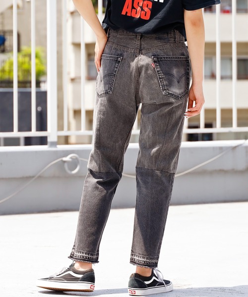 THRIFTY LOOK(スリフティールック)の「THRIFTY LOOK/スリフティルック LEVIS ”REMAKE”PANTS リメイクデニムパンツ(デニムパンツ・メンズ・ブラック系その他3/グレー系その他2/ネイビー系1/ブラック系その他2/グレー系その他/ブルー系その他2/ブルー系その他/ネイビー系/グレー系その他3/ブラック系その他・FREE)」の15枚目の写真
