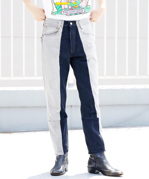 THRIFTY LOOK(スリフティールック)の「THRIFTY LOOK/スリフティルック LEVIS ”REMAKE”PANTS リメイクデニムパンツ(デニムパンツ・メンズ・ブラック系その他3/グレー系その他2/ネイビー系1/ブラック系その他2/グレー系その他/ブルー系その他2/ブルー系その他/ネイビー系/グレー系その他3/ブラック系その他・FREE)」の16枚目の写真