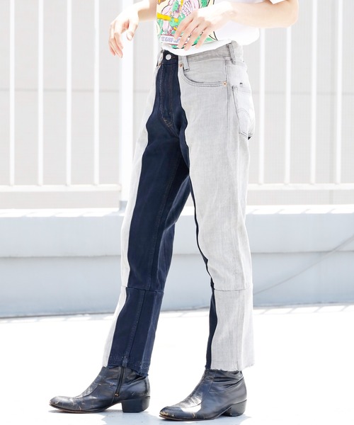 THRIFTY LOOK(スリフティールック)の「THRIFTY LOOK/スリフティルック LEVIS ”REMAKE”PANTS リメイクデニムパンツ(デニムパンツ・メンズ・ブラック系その他3/グレー系その他2/ネイビー系1/ブラック系その他2/グレー系その他/ブルー系その他2/ブルー系その他/ネイビー系/グレー系その他3/ブラック系その他・FREE)」の17枚目の写真