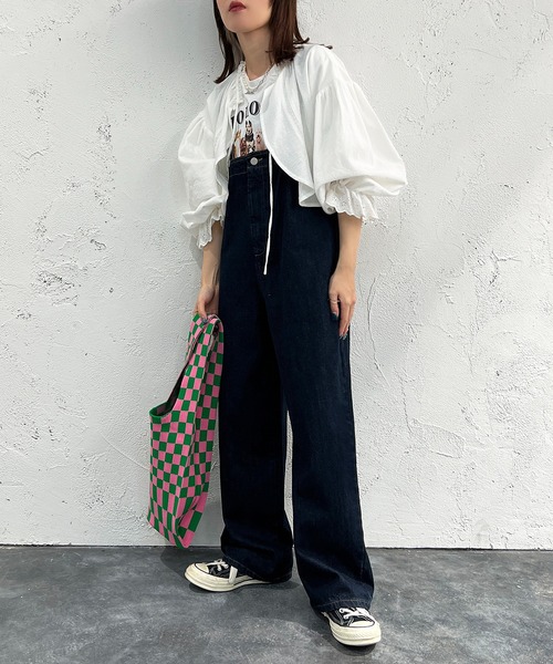apres jour mignon(アプレジュールミニョン)の「ボレロブラウス【ZOZOTOWN限定アイテム】(シャツ/ブラウス・レディース・オフホワイト/グリーン系その他/ピンク/ブラック・フリー/X-LARGE)」の10枚目の写真