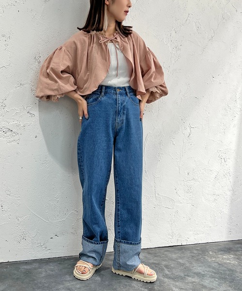 apres jour mignon(アプレジュールミニョン)の「ボレロブラウス【ZOZOTOWN限定アイテム】(シャツ/ブラウス・レディース・オフホワイト/グリーン系その他/ピンク/ブラック・フリー/X-LARGE)」の22枚目の写真