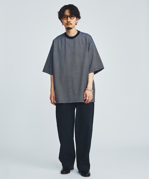 marka(マーカ)の「BORDER TEE(Tシャツ/カットソー・メンズ・ネイビー/グリーン・1/2)」の3枚目の写真