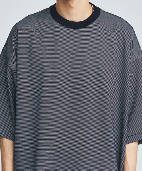 marka(マーカ)の「BORDER TEE(Tシャツ/カットソー・メンズ・ネイビー/グリーン・1/2)」の7枚目の写真