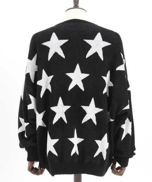 CAMBIO（カンビオ）の「mn2608-Star Intarsiare Knit Pullover ニット（ニット/セーター・メンズ・ライトグレー/ブラック・S/M/L）」の3枚目の写真