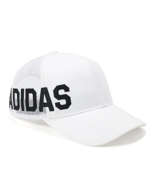 adidas（アディダス）の「アディダス メッシュキャップ サイドロゴ（キャップ・メンズ・ブラック×ブラック/ホワイト/ブラック×ホワイト・FREE）」の9枚目の写真