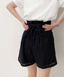one after another NICE CLAUP | 【セットアップあり】バックレースアップハイウェストショートパンツ(その他パンツ)
