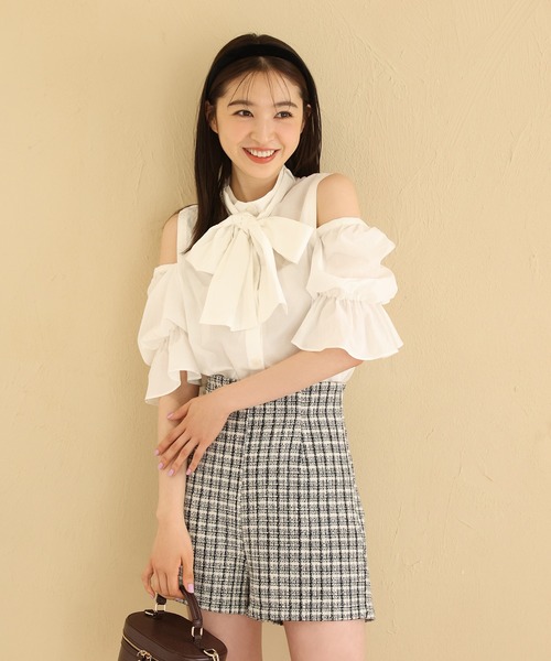 one after another NICE CLAUP（ワンアフターアナザーナイスクラップ）の「【セットアップあり】バックレースアップハイウェストショートパンツ（その他パンツ・レディース・ブラック/ブラック系その他/ブラック系・FREE）」の21枚目の写真