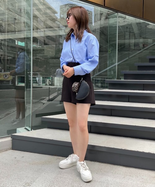 one after another NICE CLAUP（ワンアフターアナザーナイスクラップ）の「【セットアップあり】バックレースアップハイウェストショートパンツ（その他パンツ・レディース・ブラック/ブラック系その他/ブラック系・FREE）」の9枚目の写真