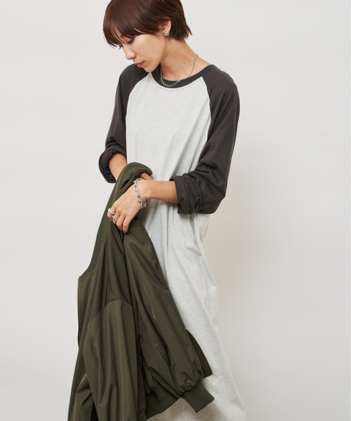 Auntie Rosa Holiday（アンティローザホリデー）の「ラグランスリーブBIGワンピース（ワンピース・レディース・チャコールグレー/ブラック・FREE）」の20枚目の写真