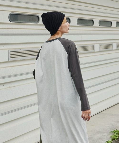 Auntie Rosa Holiday（アンティローザホリデー）の「ラグランスリーブBIGワンピース（ワンピース・レディース・チャコールグレー/ブラック・FREE）」の3枚目の写真
