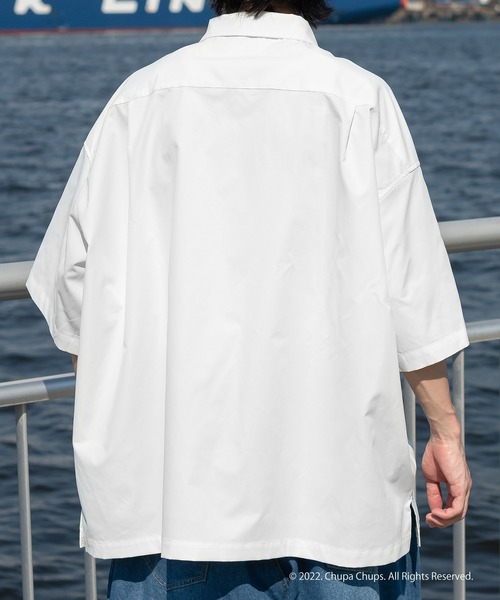 Perushu(ペルーシュ)の「Perushu×Chupa Chups刺繍シャツ(Tシャツ/カットソー・メンズ・オフホワイト/ライトブルー・LARGE/MEDIUM)」の6枚目の写真