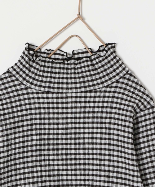 LOWRYS FARM（ローリーズファーム）の「ギンガムチェックインナーＬＳ　157556（Tシャツ/カットソー・キッズ・ブラック/ピンク/ブルー・110cm/120cm/130cm/140cm/150cm）」の4枚目の写真