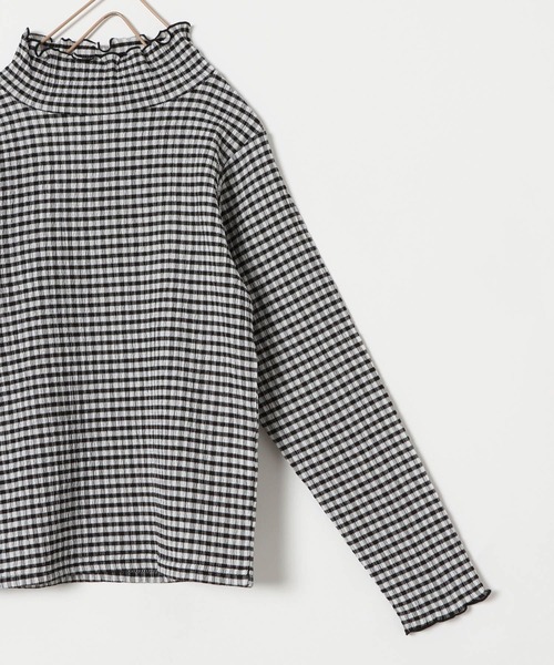 LOWRYS FARM（ローリーズファーム）の「ギンガムチェックインナーＬＳ　157556（Tシャツ/カットソー・キッズ・ブラック/ピンク/ブルー・110cm/120cm/130cm/140cm/150cm）」の9枚目の写真