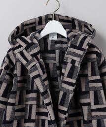 6 ROKU KIKA PILE HOODIE フーディジャケット　幾何学　美品 6 ROKU KIKA PILE HOODIE フーディジャケット 幾何学 美品Ω
