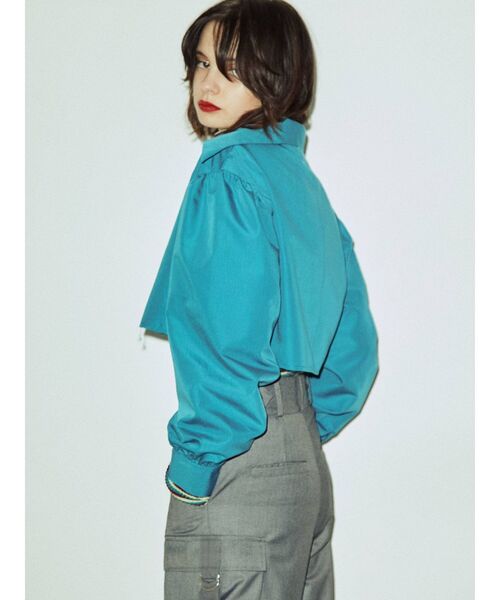 jouetie（ジュエティ）の「カットオフクロップドシャツ（シャツ/ブラウス・レディース・ブルー/オフホワイト/ピンク・MEDIUM）」の9枚目の写真