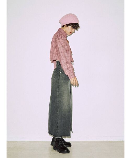 jouetie（ジュエティ）の「カットオフクロップドシャツ（シャツ/ブラウス・レディース・ブルー/オフホワイト/ピンク・MEDIUM）」の22枚目の写真