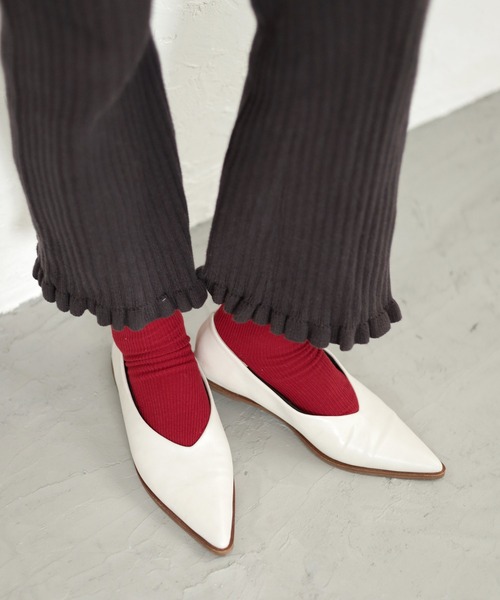 SESTO（セスト）の「gu22aw/リブショートソックス（ソックス/靴下・レディース・パープル/レッド/オレンジ/グリーン・ONE SIZE）」の6枚目の写真