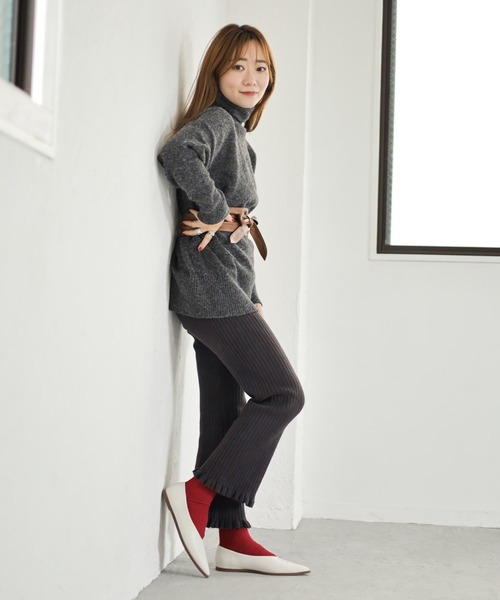 SESTO（セスト）の「gu22aw/リブショートソックス（ソックス/靴下・レディース・パープル/レッド/オレンジ/グリーン・ONE SIZE）」の7枚目の写真