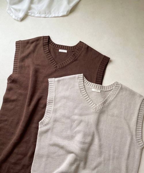 chocomee（チョコミー）の「ロングベストワンピ（ワンピース・レディース・ベージュ/ブラウン・ONESIZE）」の13枚目の写真