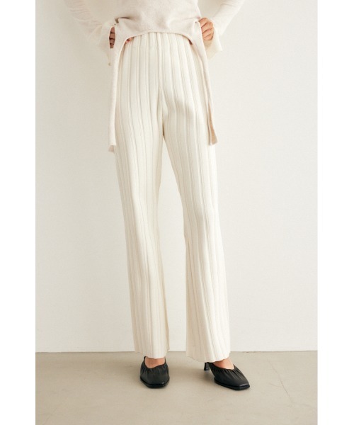 M_（エムアンダーバー）の「【M_】RIB KNIT パンツ（その他パンツ・レディース・ブラック/ベージュ/オフホワイト・0/1）」の14枚目の写真