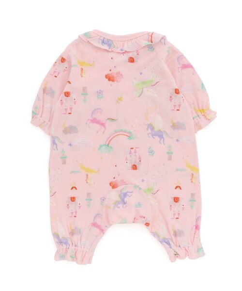 Ampersand(アンパサンド)の「ユニコーン&ペガサス柄カバーオール(ロンパース・キッズ・キナリ/ピンク・60/70/80)」の5枚目の写真
