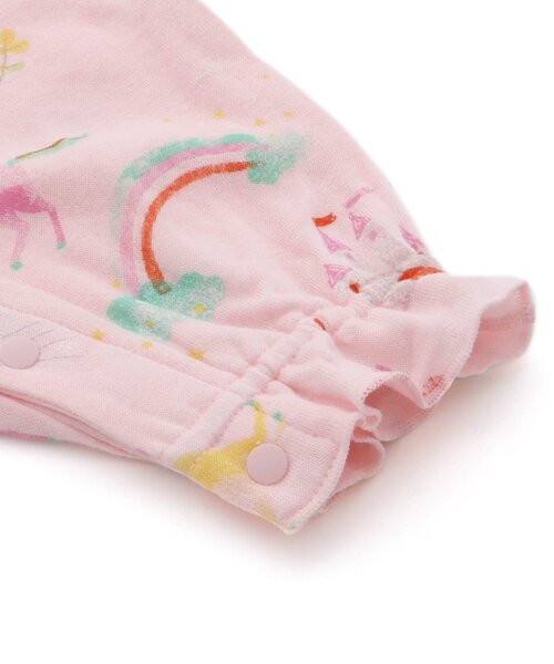Ampersand(アンパサンド)の「ユニコーン&ペガサス柄カバーオール(ロンパース・キッズ・キナリ/ピンク・60/70/80)」の6枚目の写真