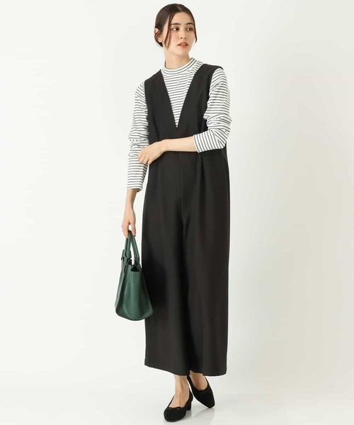 a.v.v（アーヴェヴェ）の「Vネックサロペット（サロペット/オーバーオール・レディース・ブラック/モカ・40/38/36/42/34）」の7枚目の写真