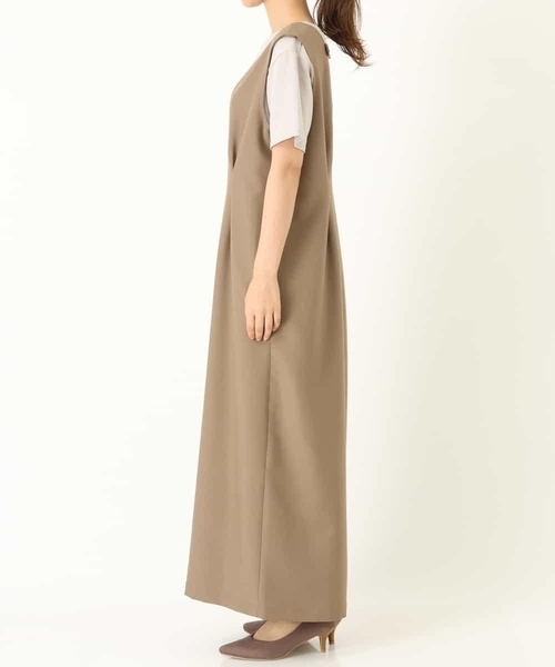 a.v.v（アーヴェヴェ）の「Vネックサロペット（サロペット/オーバーオール・レディース・ブラック/モカ・40/38/36/42/34）」の13枚目の写真